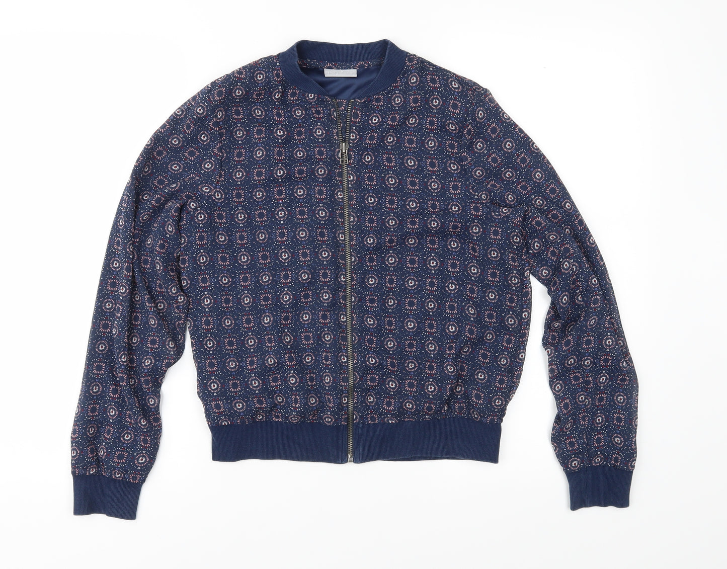 Matalan Girls Blue Floral  Bomber Jacket Jacket Size 13 Years