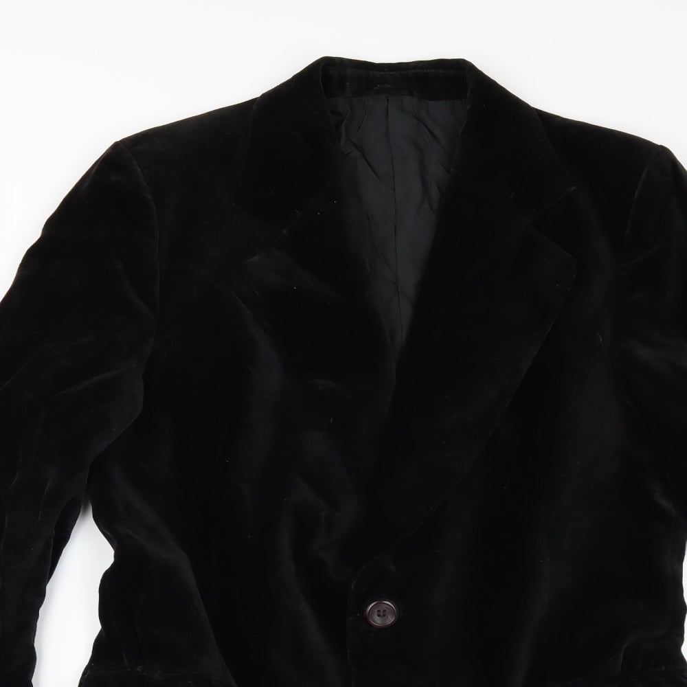 JOHN ANTHONY Mens Black   Jacket Blazer Size 36
