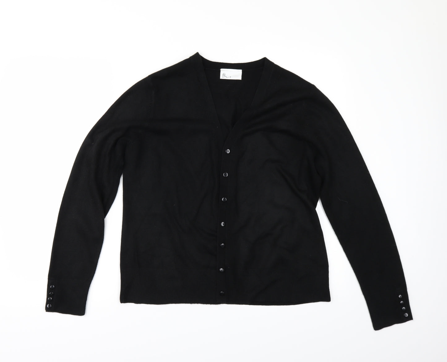 BHS Womens Black   Cardigan Jumper Size 16