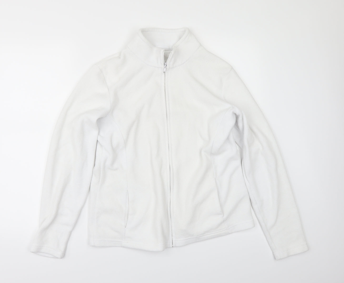 Marks and Spencer Womens White  Fleece Jacket  Size 16