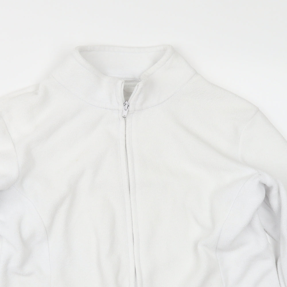 Marks and Spencer Womens White  Fleece Jacket  Size 16