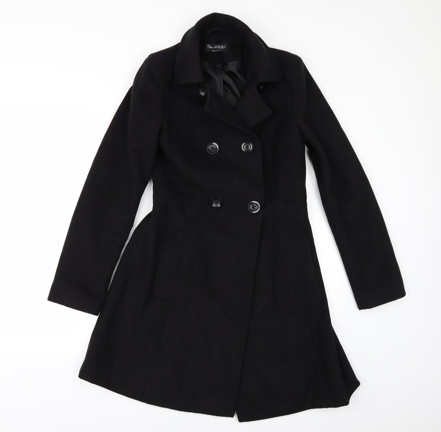 Miss Selfridge Womens Black   Motorcycle Jacket Coat Size 8