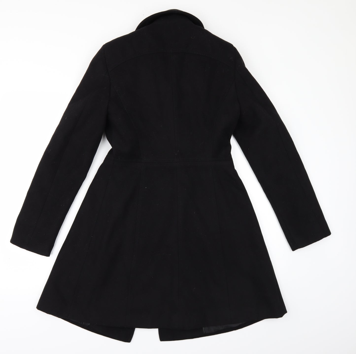Miss Selfridge Womens Black   Motorcycle Jacket Coat Size 8