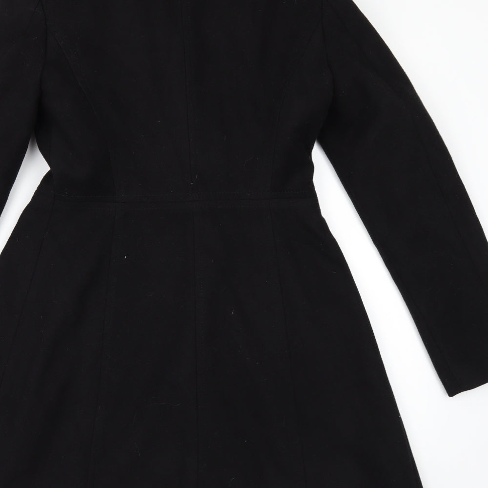 Miss Selfridge Womens Black   Motorcycle Jacket Coat Size 8