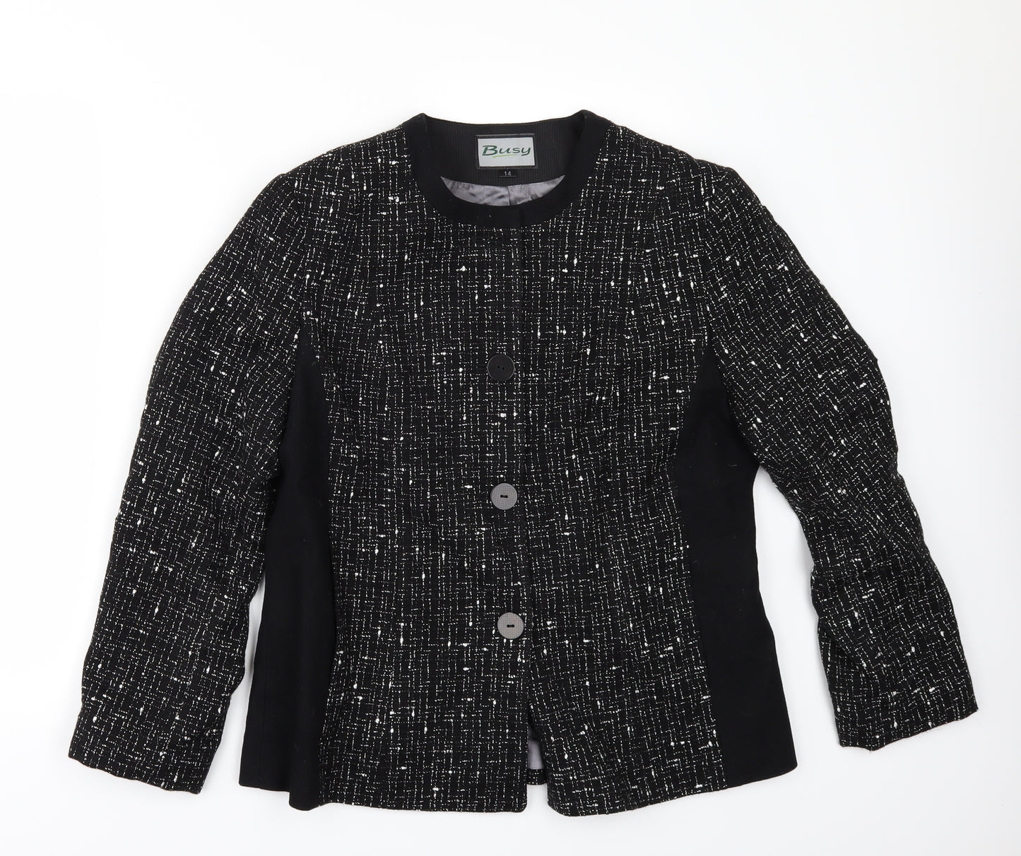 Busy Womens Black   Jacket  Size 14