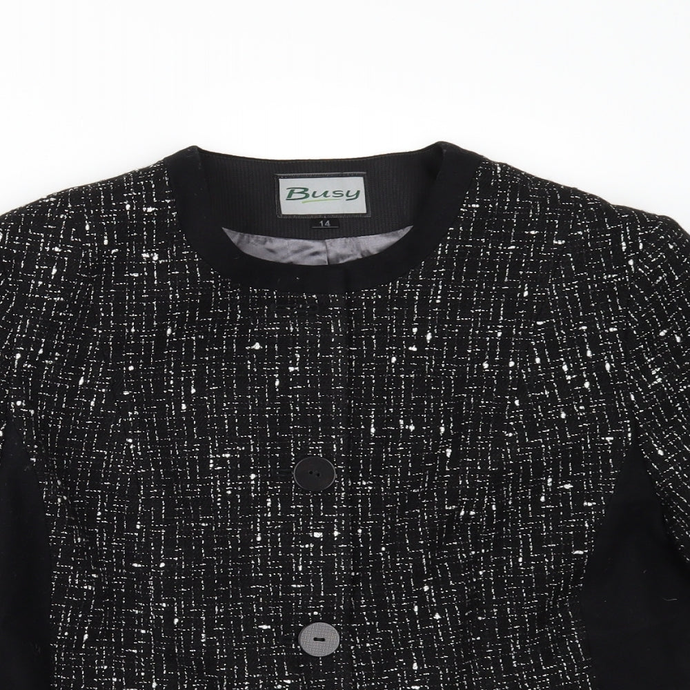 Busy Womens Black   Jacket  Size 14