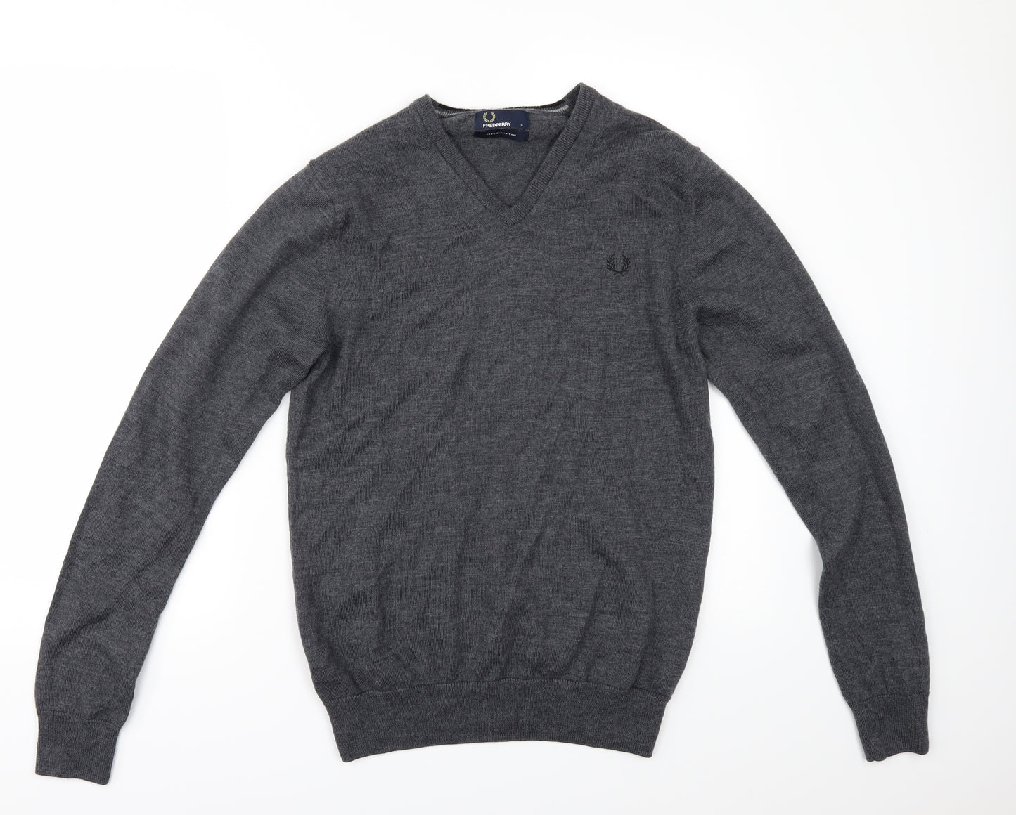 Fred Perry Mens Grey   Pullover Jumper Size S