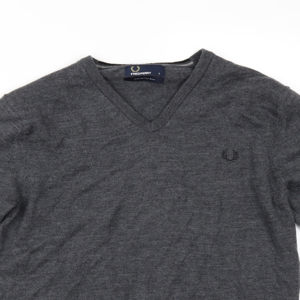 Fred Perry Mens Grey   Pullover Jumper Size S