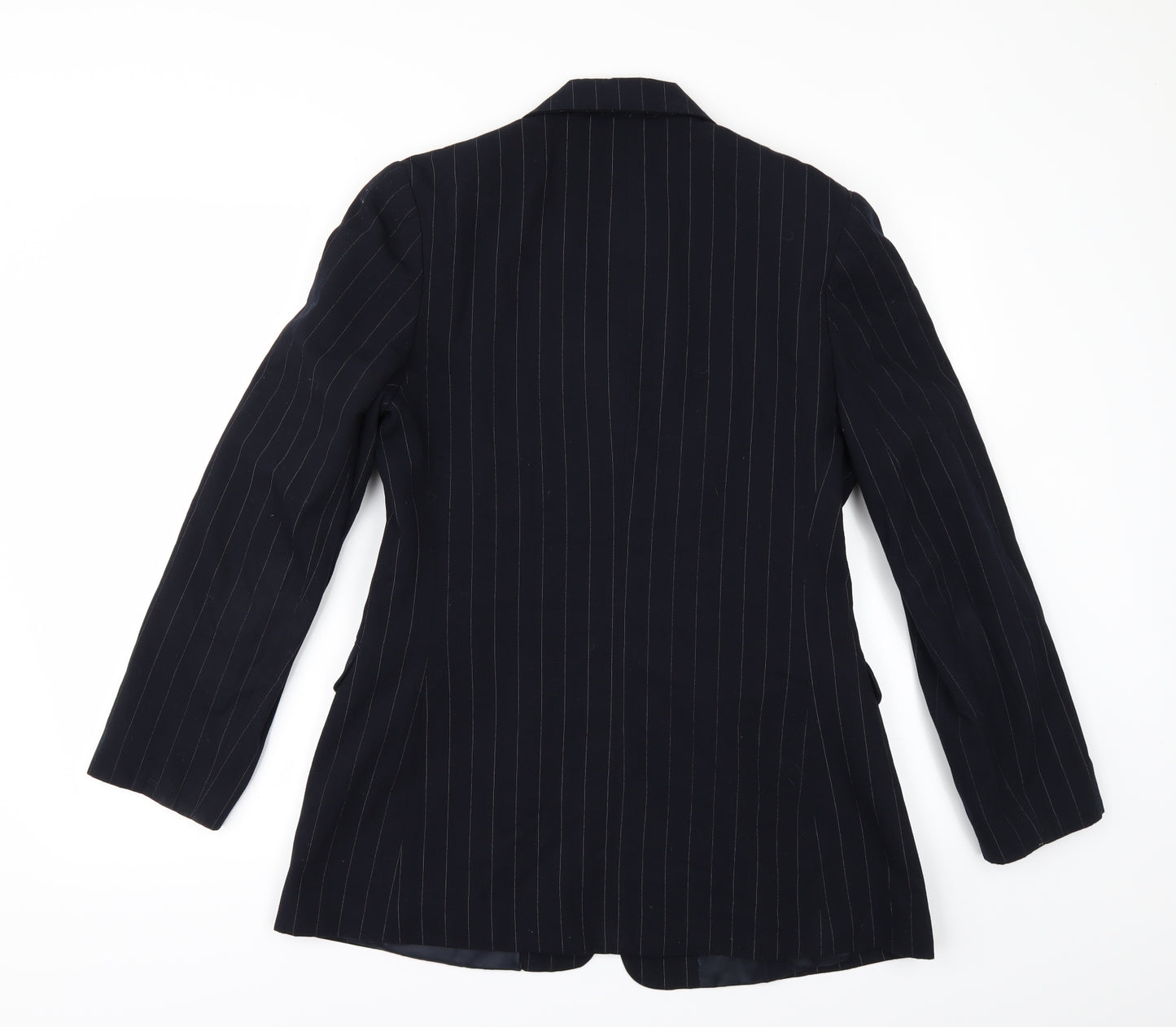 Topshop Womens Blue Striped  Jacket Blazer Size 12
