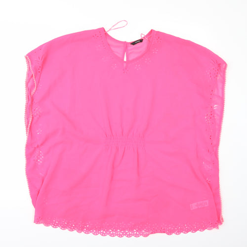 George Womens Pink   Tunic Blouse Size L  - BEACH TOP