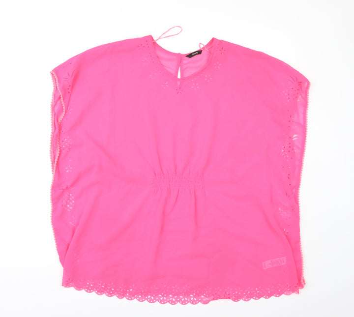 George Womens Pink   Tunic Blouse Size L  - BEACH TOP