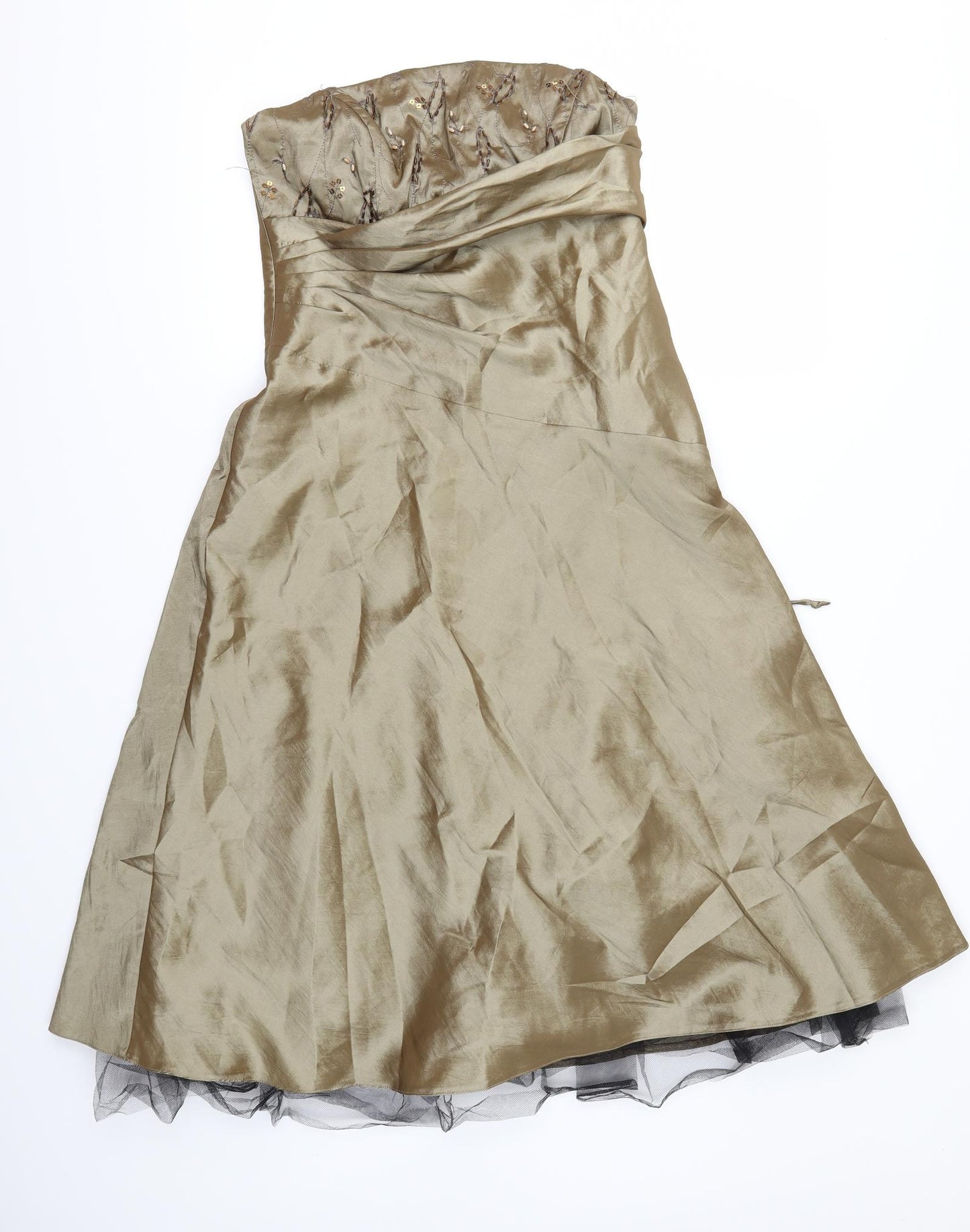 ARIELLA Womens Gold   Ball Gown  Size 12  - Strapless