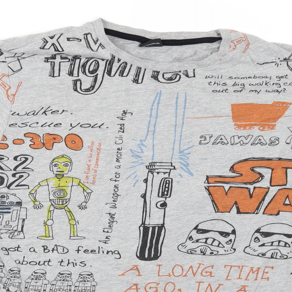 River Island Mens Grey    T-Shirt Size M  - STAR WARS