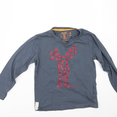 elkline Boys Blue   Basic T-Shirt Size 8-9 Years