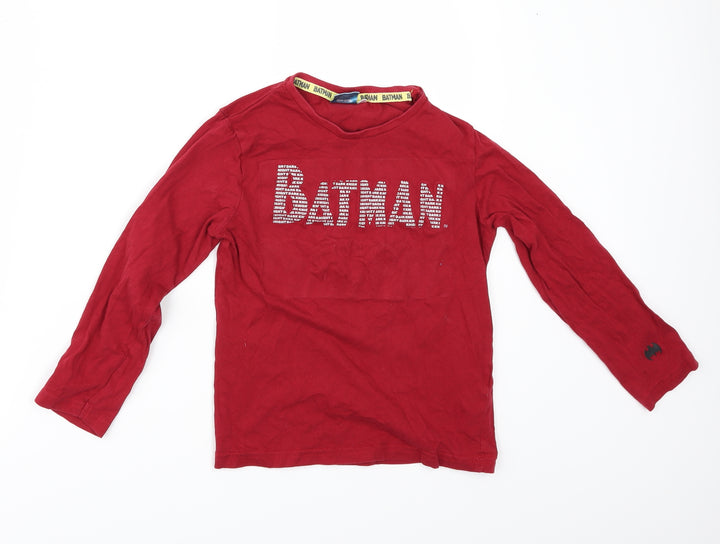 Batman Girls Red   Basic T-Shirt Size 8 Years  - BATMAN