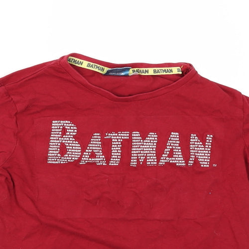 Batman Girls Red   Basic T-Shirt Size 8 Years  - BATMAN
