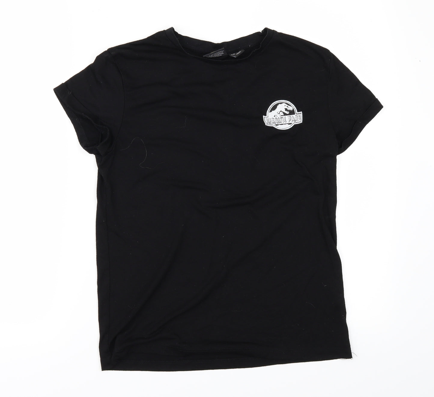 Primark Womens Black   Basic Polo Size 8  - Jurassic Park