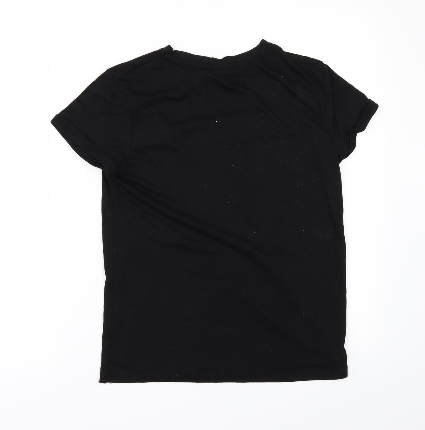Primark Womens Black   Basic Polo Size 8  - Jurassic Park
