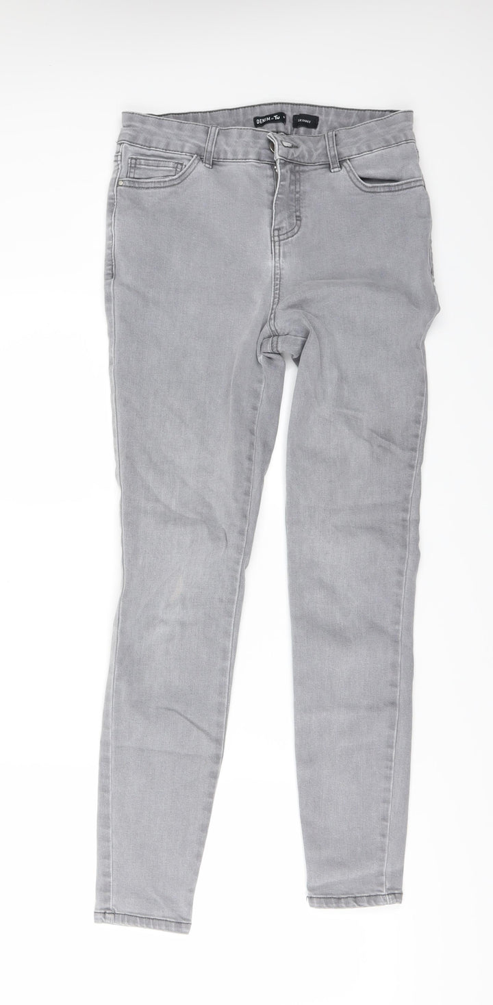TU Womens Grey Denim Mom Jeans Size 8 L28 in