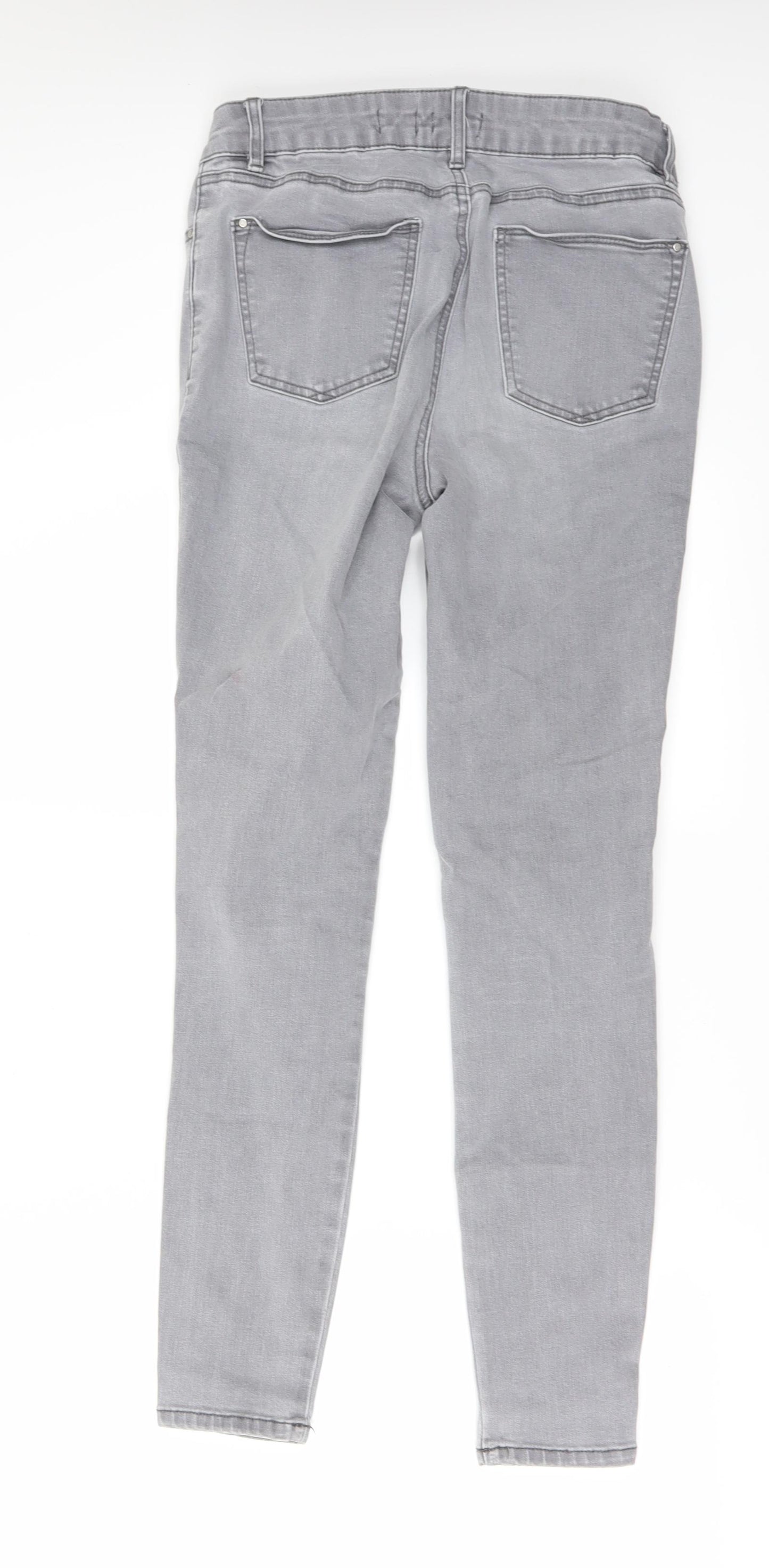 TU Womens Grey  Denim Mom Jeans Size 8 L28 in