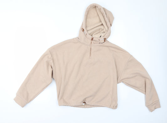 George Womens Beige   Pullover Hoodie Size S