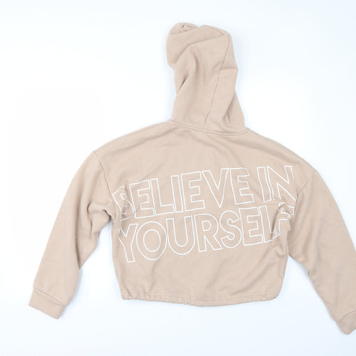 George Womens Beige   Pullover Hoodie Size S