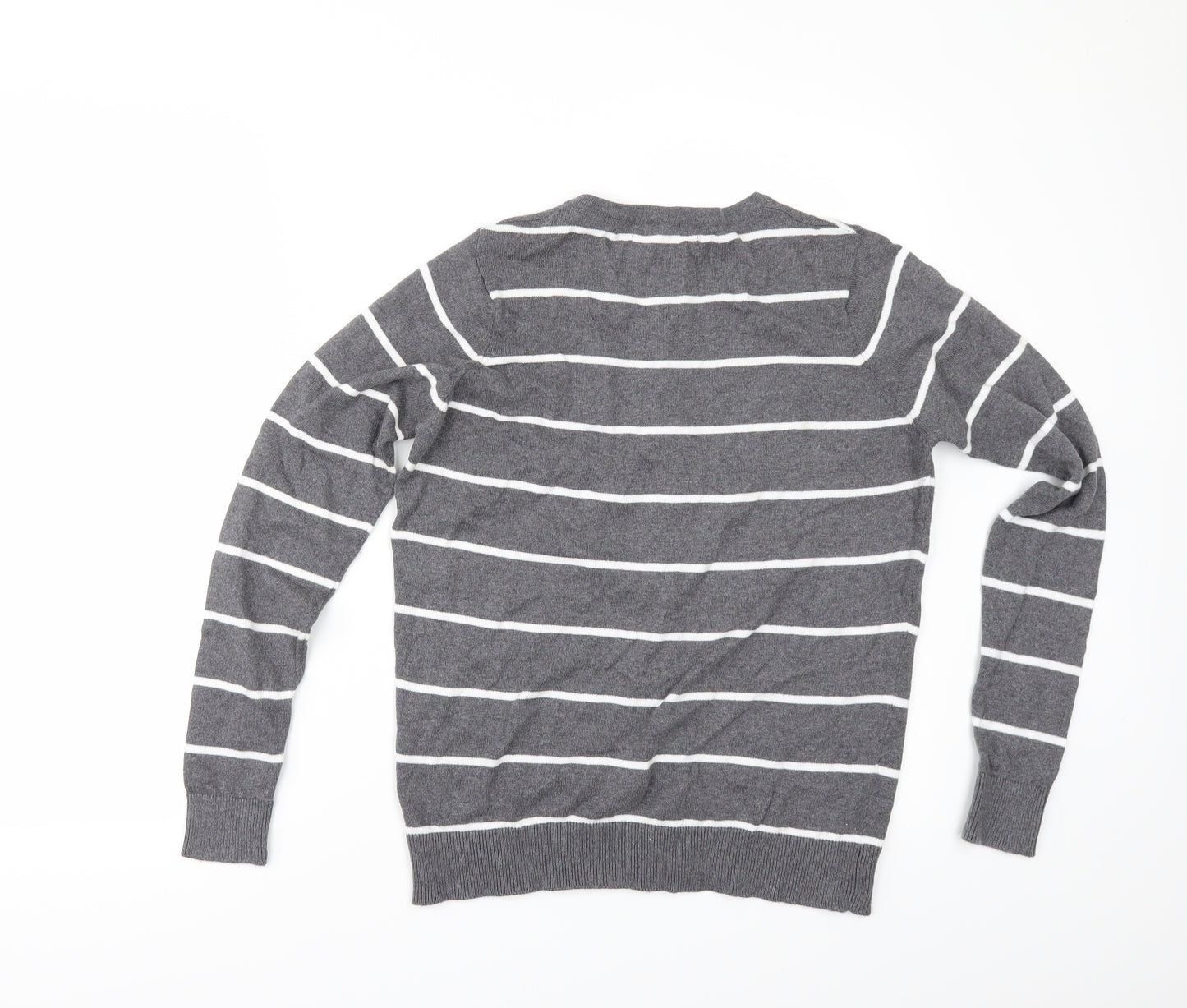 Primark Womens Black Striped  Cardigan Jumper Size 10