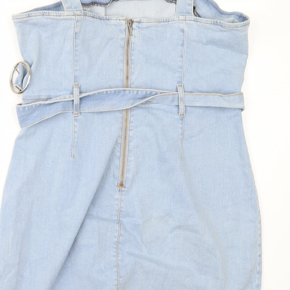 Denim & Co. Womens Blue  Denim Pencil Dress  Size 20
