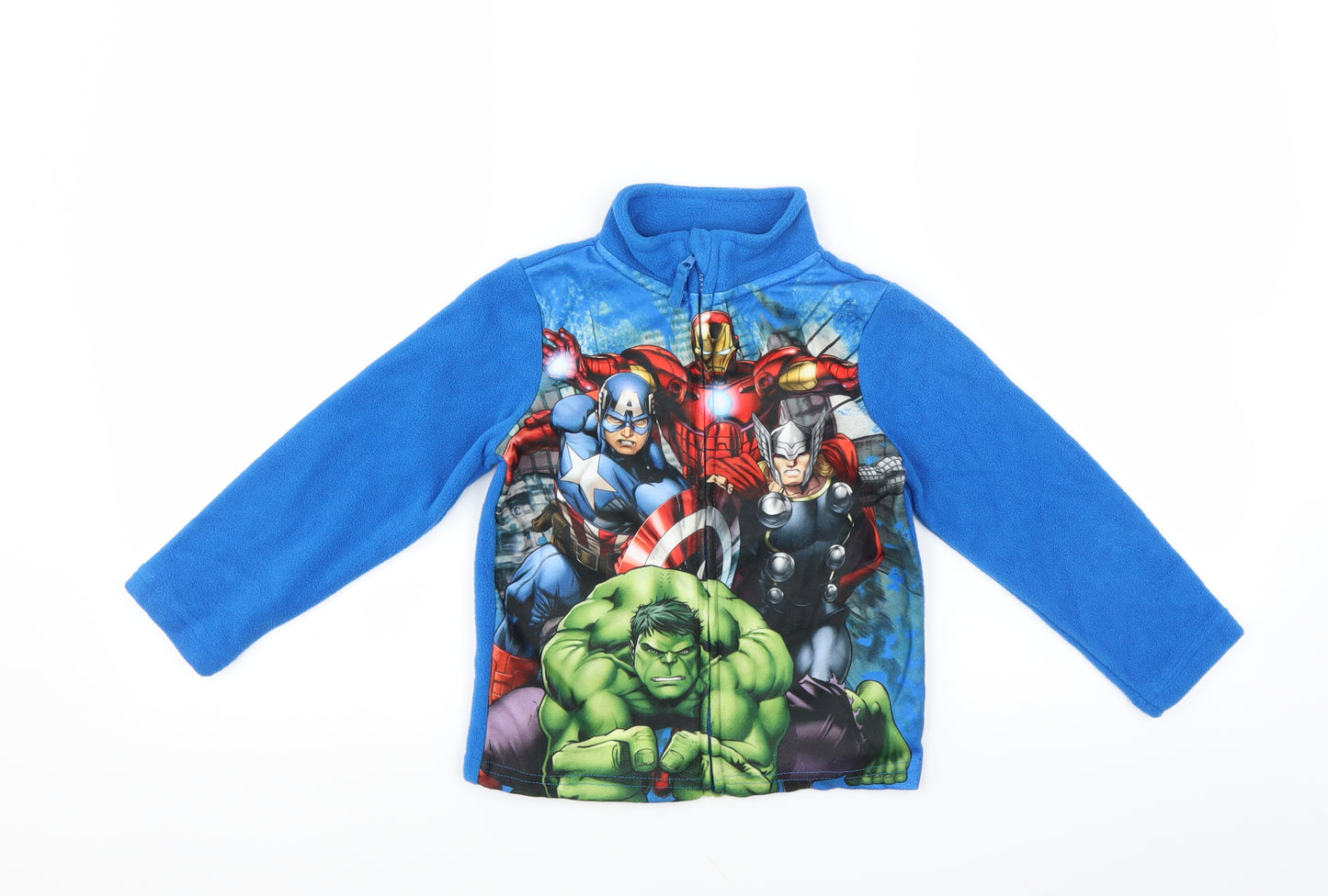 Marvel Boys Blue   Full Zip Jumper Size 3-4 Years  - AVENGERS