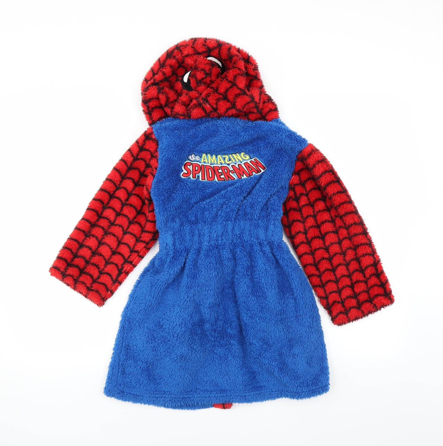 George Boys Blue Solid   Robe Size 6-7 Years  - SPIDERMAN