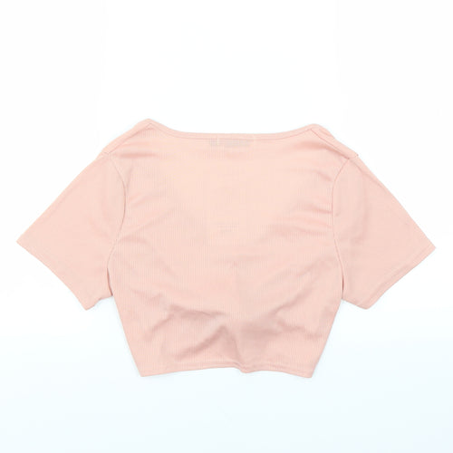 Femme Luxe Womens Pink   Cropped T-Shirt Size 10