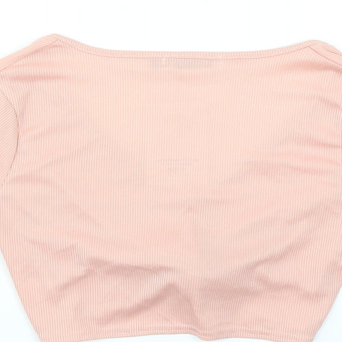 Femme Luxe Womens Pink   Cropped T-Shirt Size 10