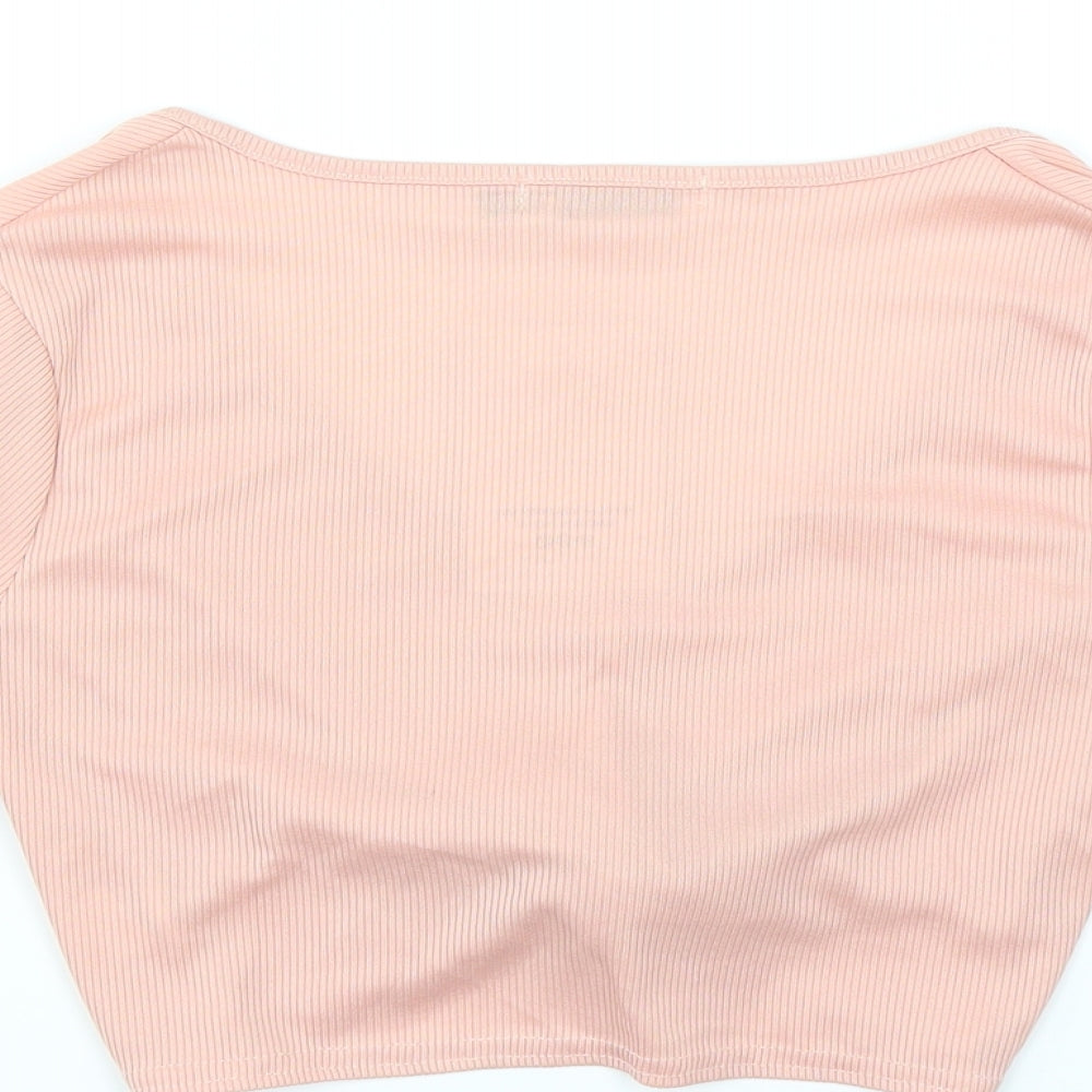 Femme Luxe Womens Pink   Cropped T-Shirt Size 10
