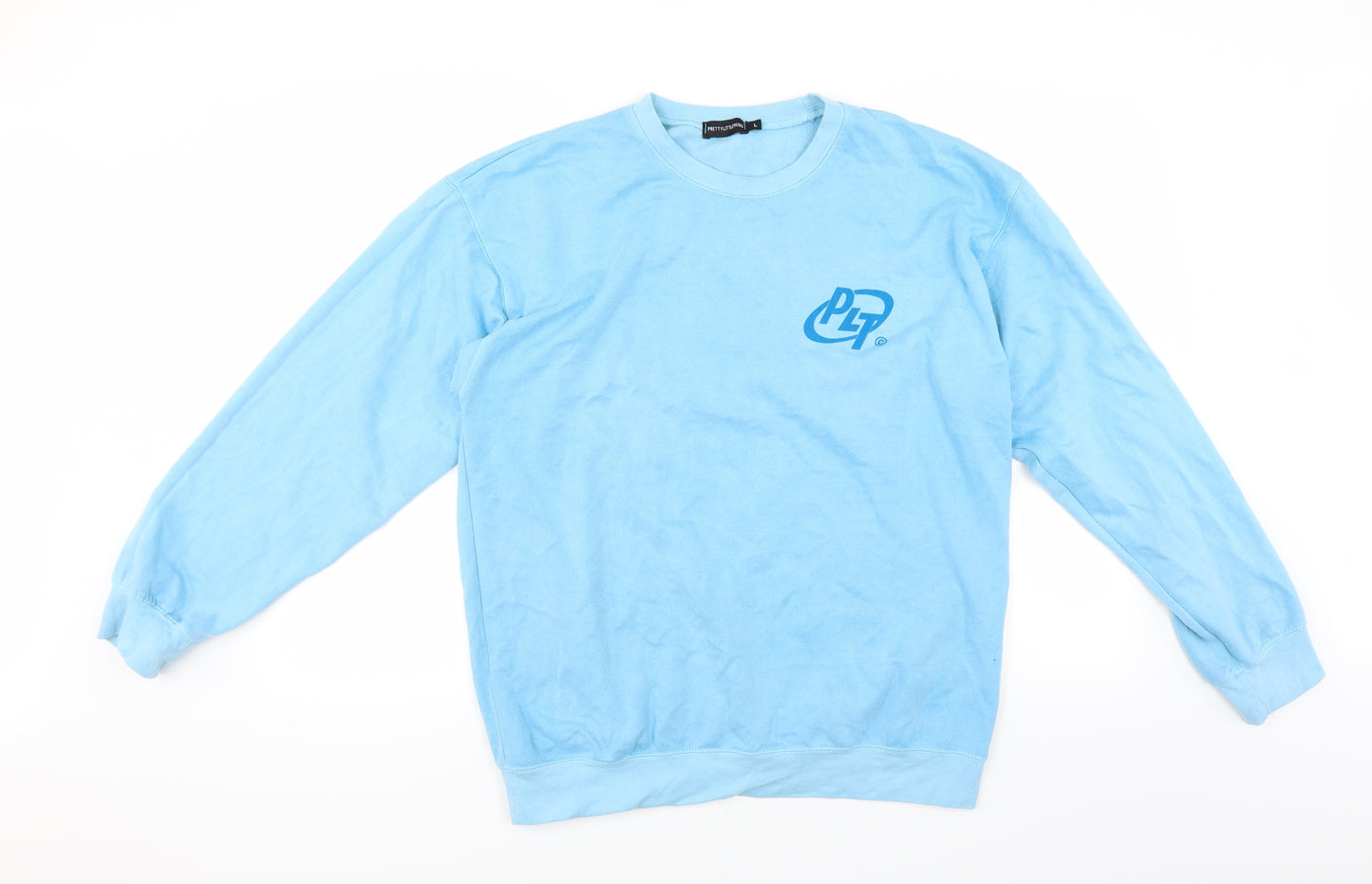 PRETTYLITTLETHING Womens Blue   Pullover Sweatshirt Size L