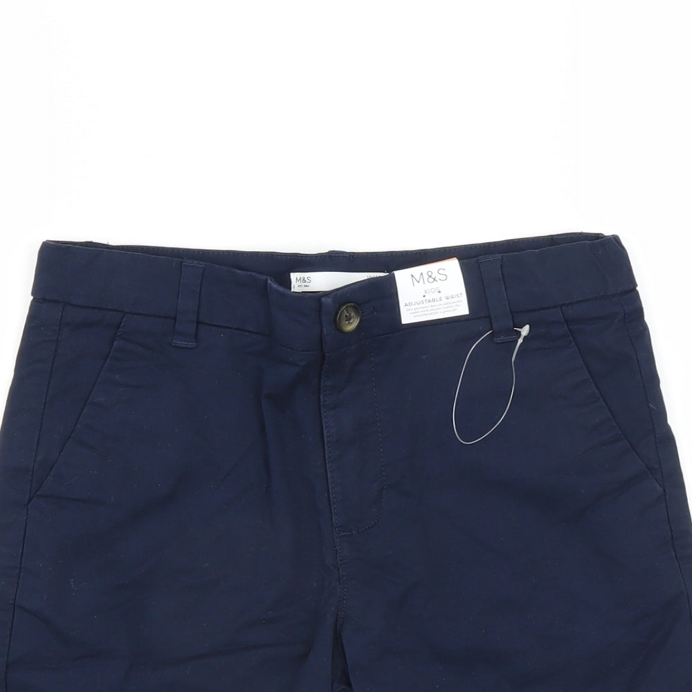 Marks and Spencer Boys Blue   Chino Shorts Size 10-11 Years