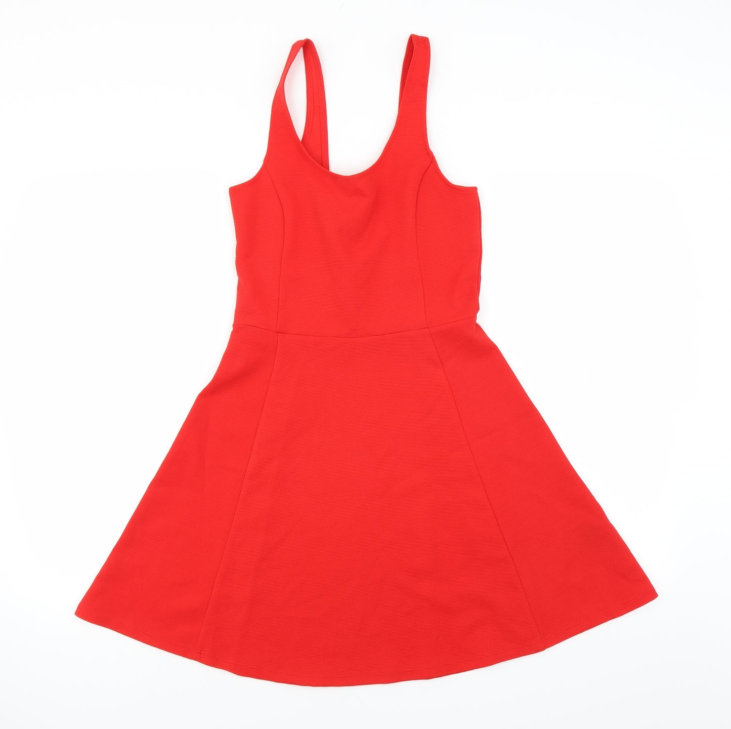 Divided by H&M Womens Red   Skater Dress  Size 8