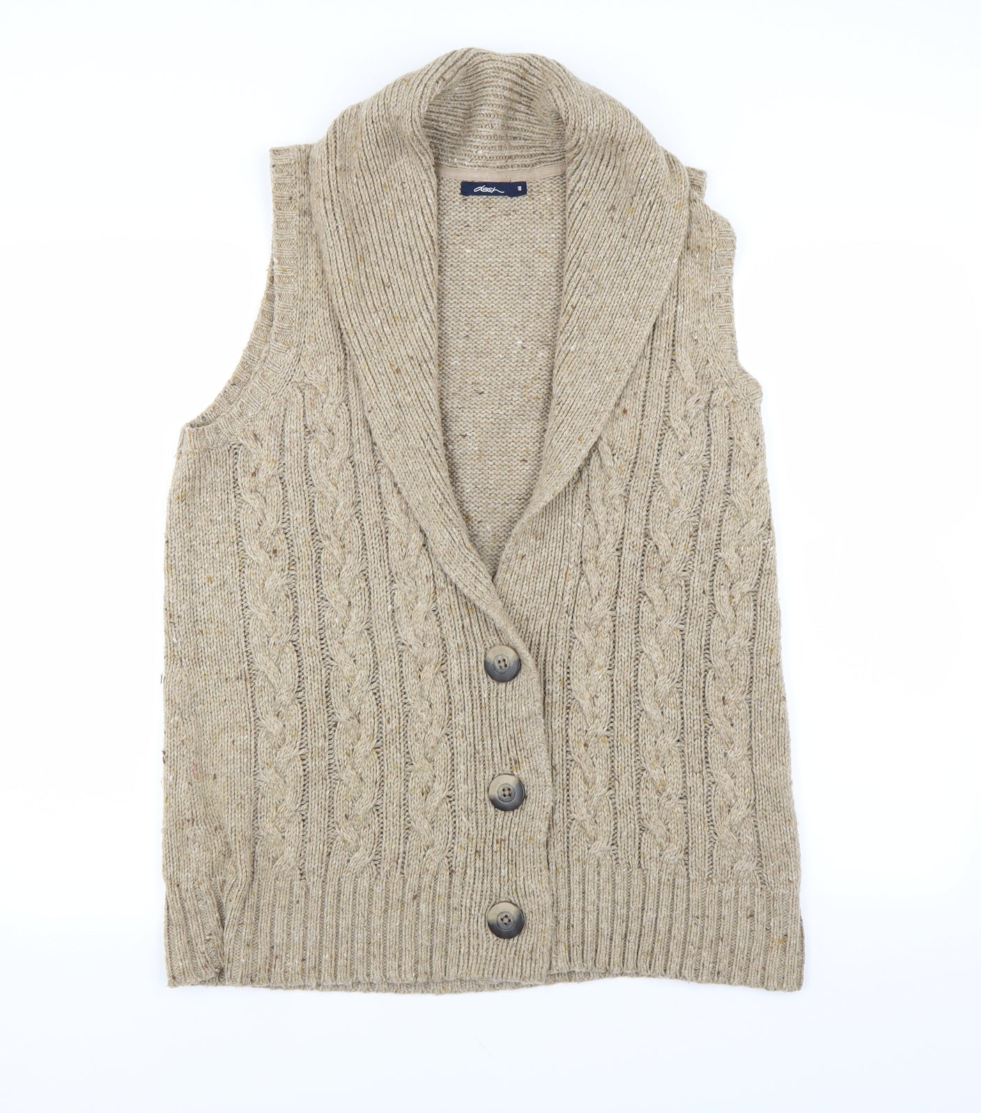 DASH Womens Beige   Cardigan Jumper Size 18