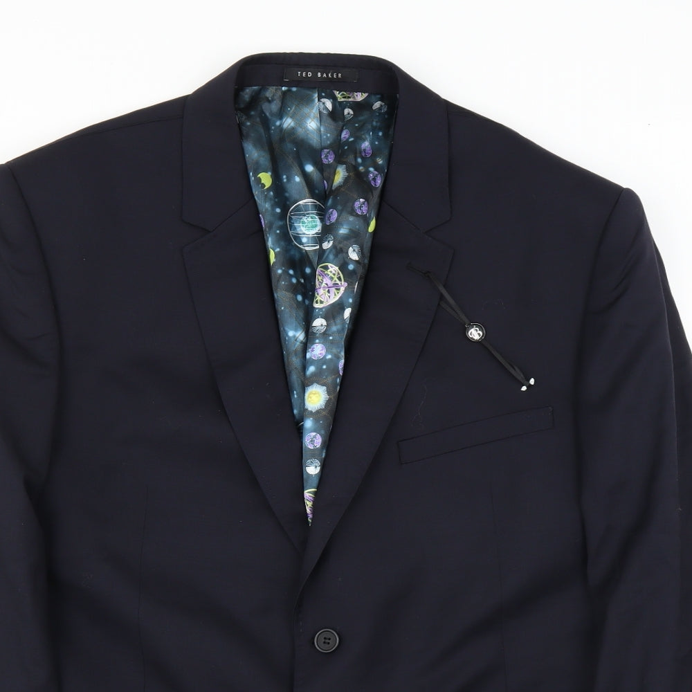 Ted Baker Mens Blue   Jacket Suit Jacket Size 46