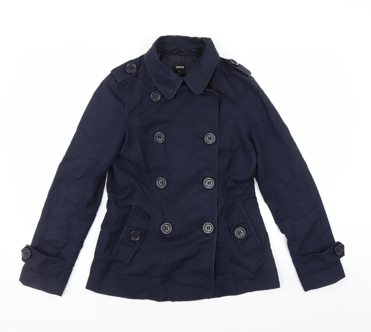 Oasis Womens Blue   Military Jacket Jacket Size S