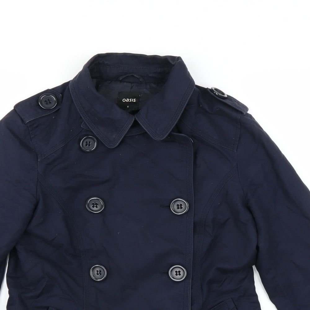 Oasis Womens Blue   Military Jacket Jacket Size S