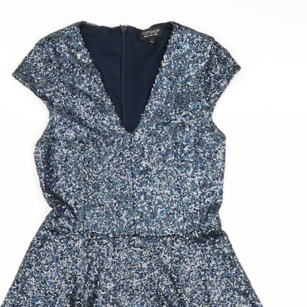 Topshop Womens Blue   Mini  Size 10