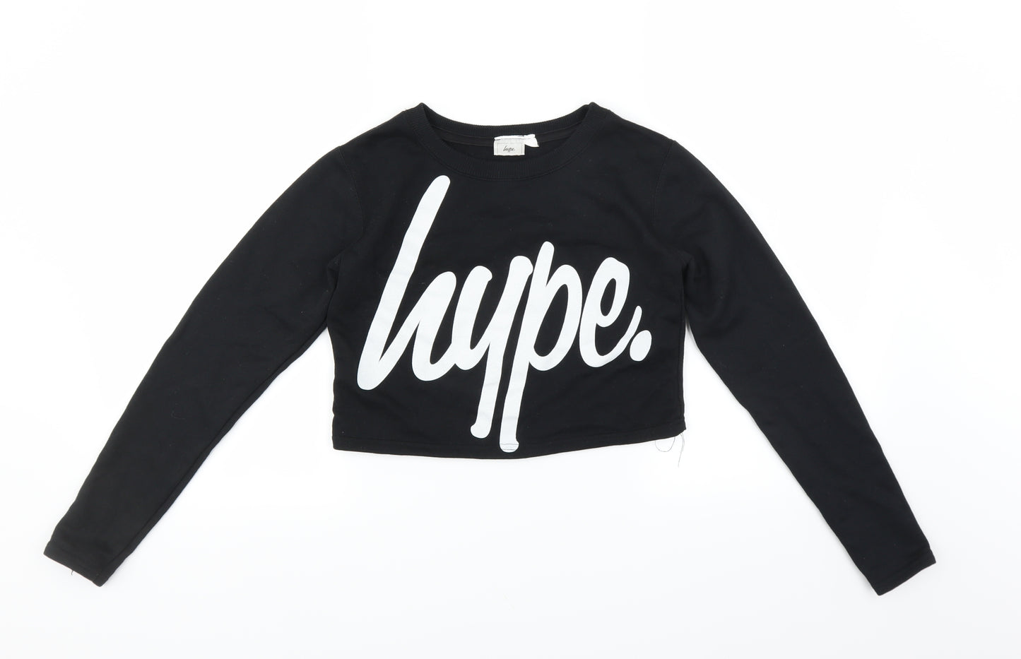 Hype Womens Black   Pullover Sweatshirt Size M  - CROPPED