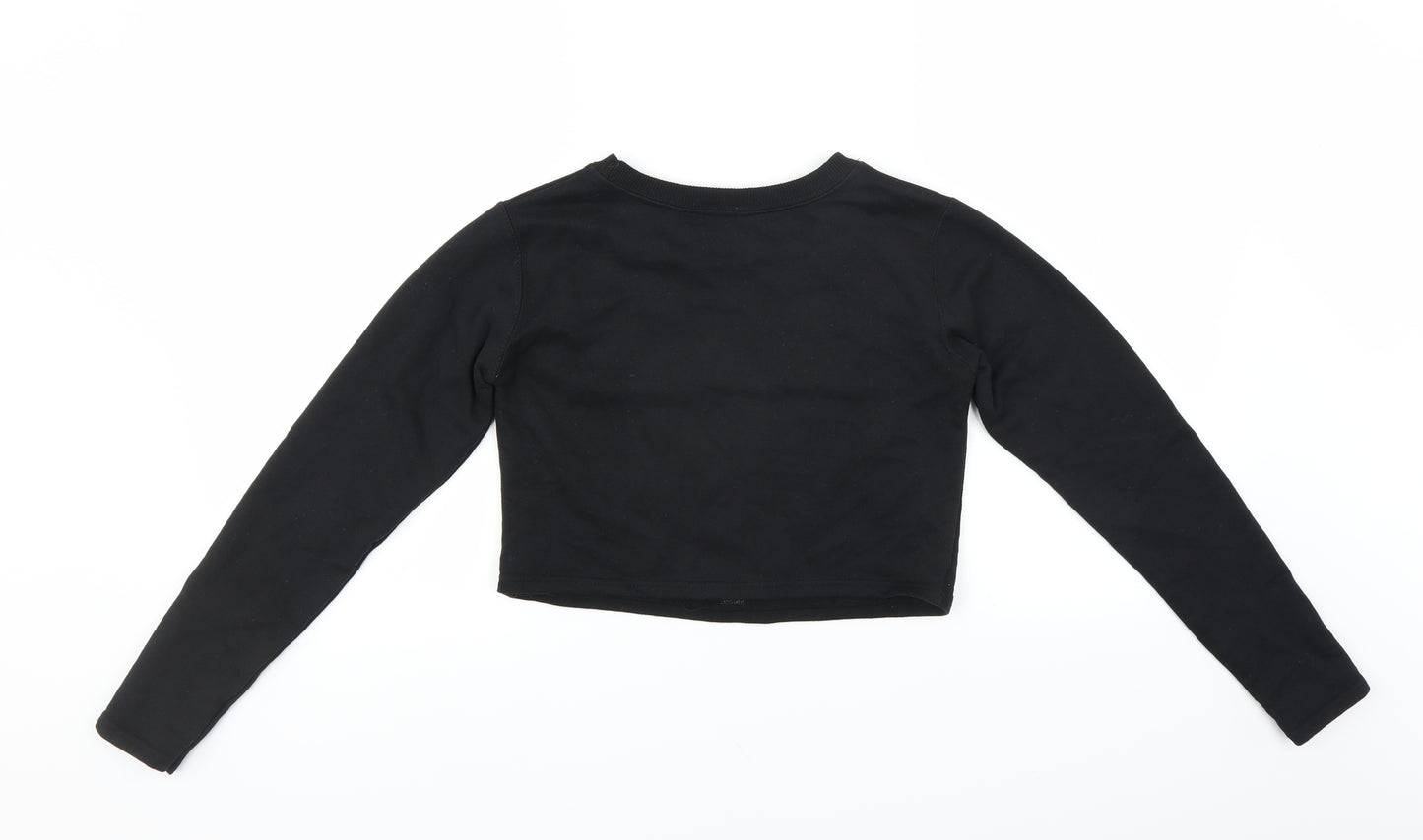 Hype Womens Black   Pullover Sweatshirt Size M  - CROPPED