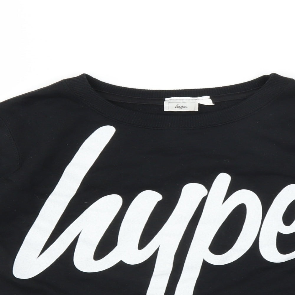Hype Womens Black   Pullover Sweatshirt Size M  - CROPPED