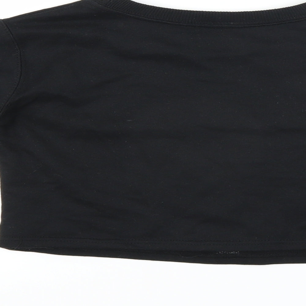 Hype Womens Black   Pullover Sweatshirt Size M  - CROPPED