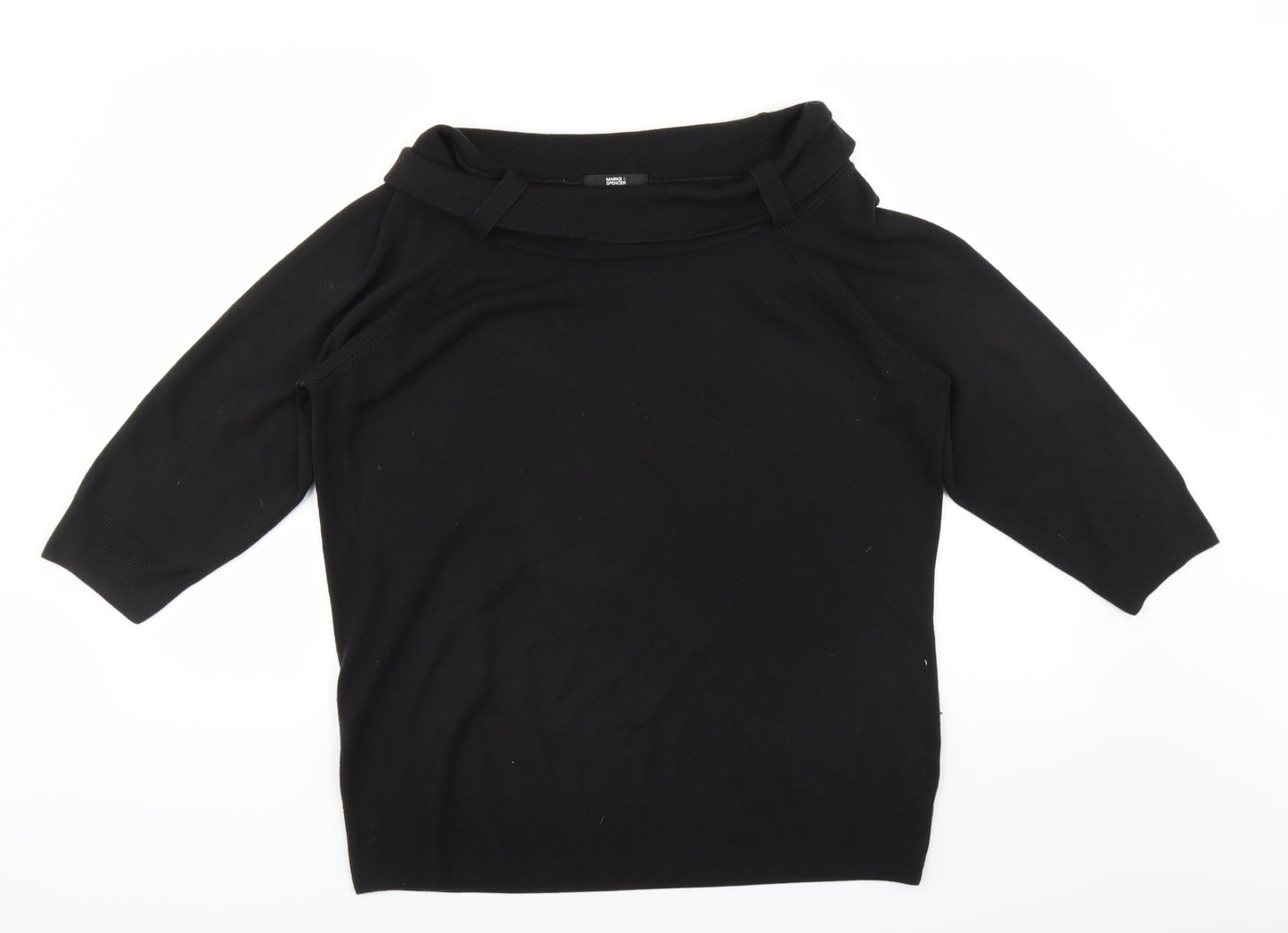 Marks and Spencer Womens Black   Pullover Jumper Size 22