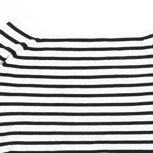 George Womens White Striped  Pullover Jumper Size 16