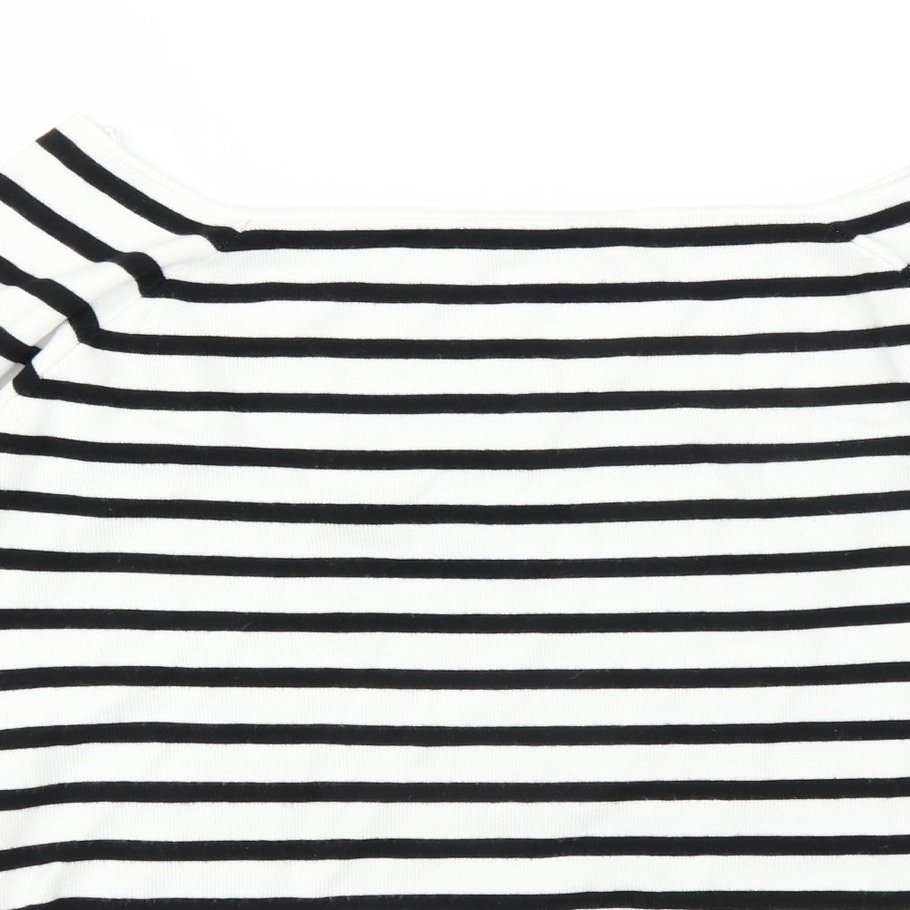 George Womens White Striped  Pullover Jumper Size 16