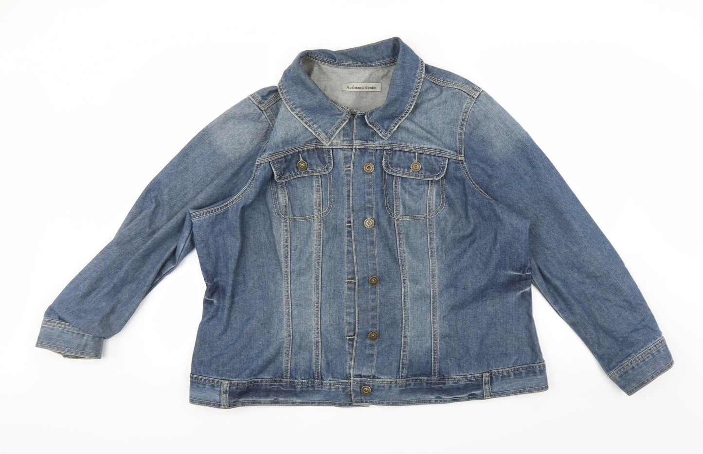 Authentic Womens Blue  Denim Jacket  Size 22