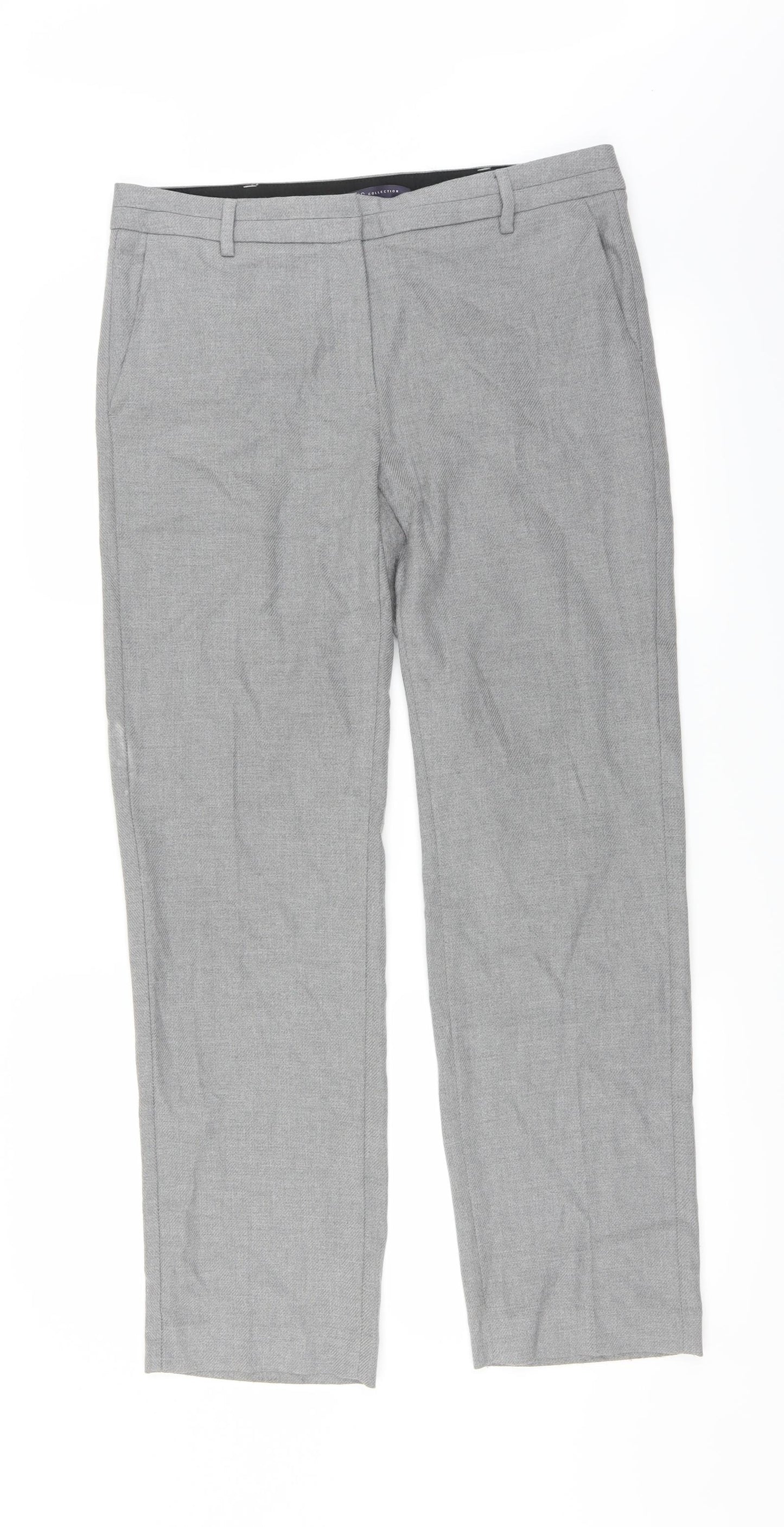 Marks and Spencer Womens Grey   Trousers  Size 12 L30 in